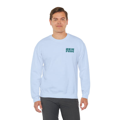 Zen Frog Crewneck Sweatshirt - Relaxed Vibe, Unisex Sweatshirt, Perfect for Cozy Days, Gift for Meditation Lovers, Casual Fashion
