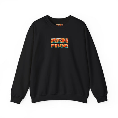 Zen Frog Crewneck Sweatshirt | Cozy Unisex Pullover for Relaxation, Ideal Gift for Nature Lovers, Perfect for Lounging and Casual Outings, Moon, Gift for Him, Gift for Her