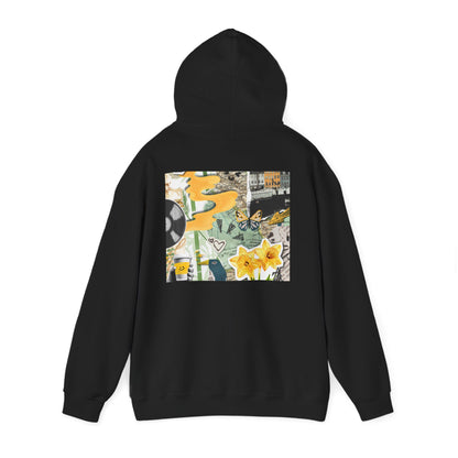 Lotus Flower Unisex Hoodie: Cozy Sweatshirt, Gift for Yoga Lovers, Meditation Apparel, Casual Streetwear, Nature-Inspired Wear, Artsy Collage, Cool Crewnecks