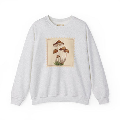 Mushroom Vibes Unisex Crewneck Sweatshirt - Cozy Fashion, Nature Lover Gift, Fall Outfit, Eco-Friendly Style, Perfect for Autumn, Artsy Sweatshirts, Premium, Nature-inspired Crewnecks
