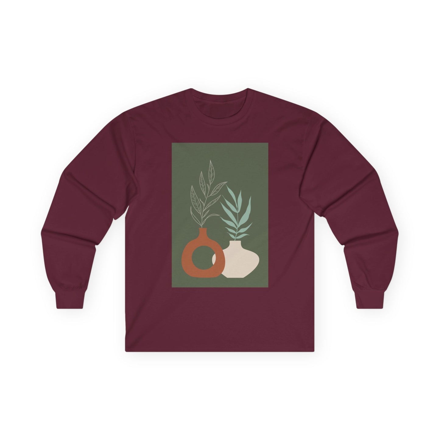 Botanical Art Long Sleeve Tee, Cozy Unisex Top, Spring Fashion, Nature Lovers Gift, Eco-Friendly Style, Casual Everyday Wear