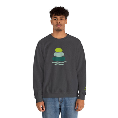 Serene Stones Unisex Crewneck Sweatshirt, Cozy Sweatshirt, Relaxation Apparel, Casual Wear, Mindfulness Gift