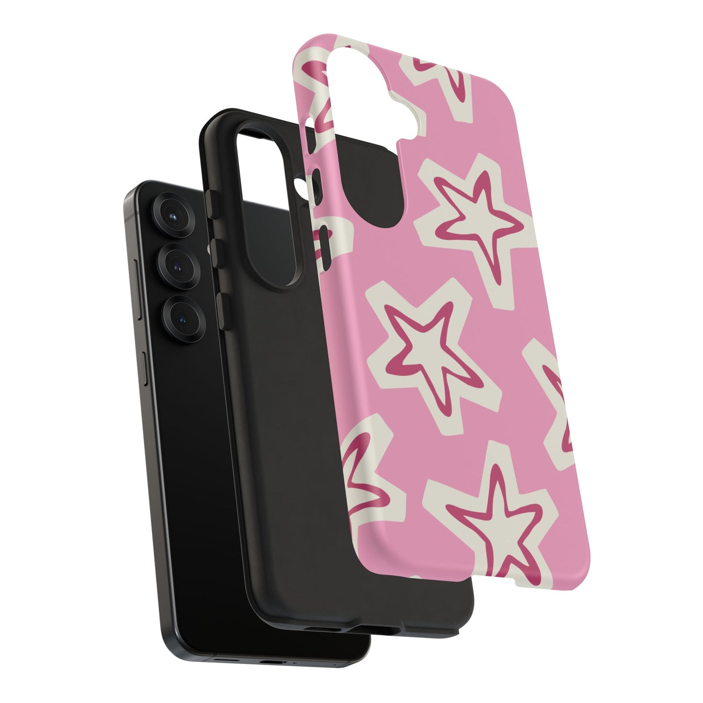 Starry Pink Phone Case | Tough Cases for Trendy Protection, Cute Gift, Fun Design, Holiday Match, Everyday Use