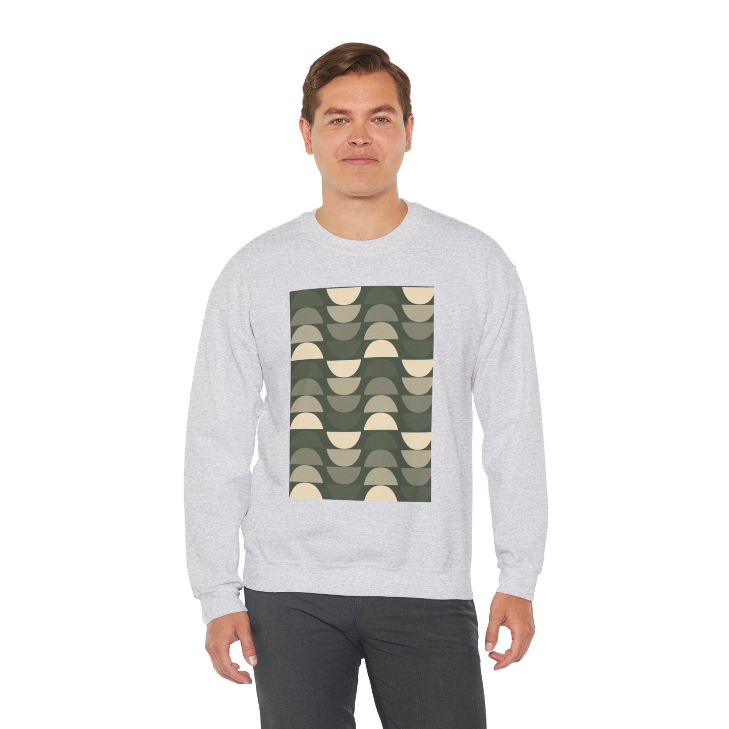 Stylish Geometric Crewneck Sweatshirt for Relaxed Vibes, Cozy Layer, Unisex Fashion Piece, Perfect Gift for Art Lovers, Casual Wear