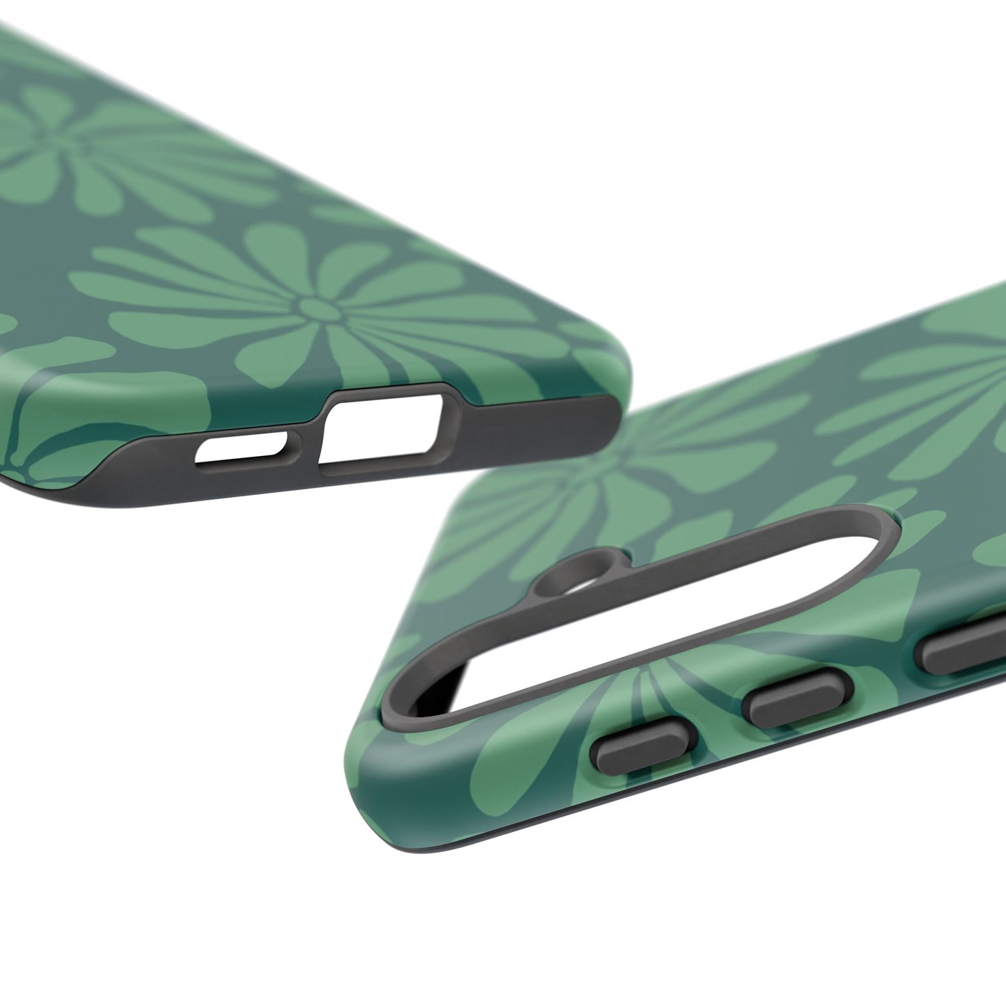 Stylish iPhone Case, Floral Phone Cover, Tough Phone Cases, Green Daisy Design, Unique Gift for Her, Spring Accessories