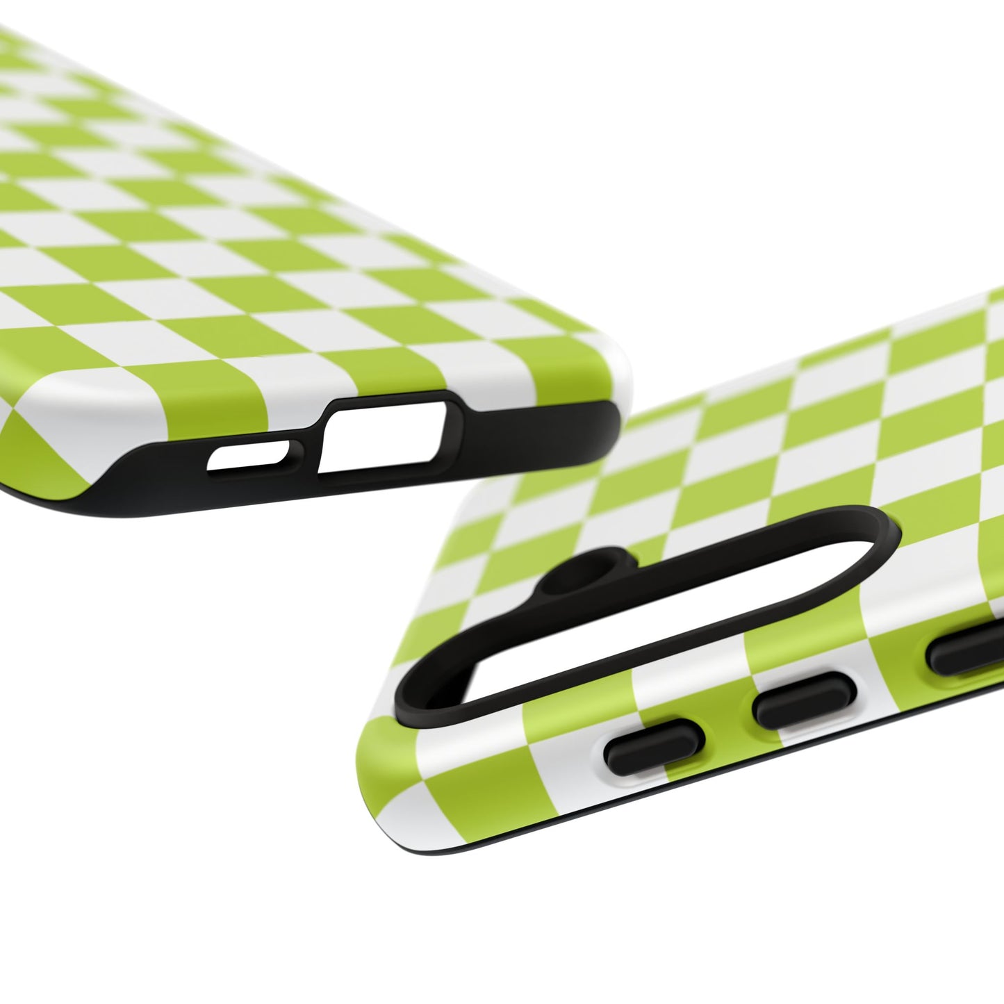 Lively Checker Pattern Phone Case | Tough Cases, Green Checkered Design, Unique Cell Phone Cover, Trendy Accessory, Gift Idea