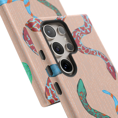Colorful Snake Phone Case, Tough Phone Case, Unique Phone Cover, Animal Print Case, Gifts for Her, Trendy Accessories
