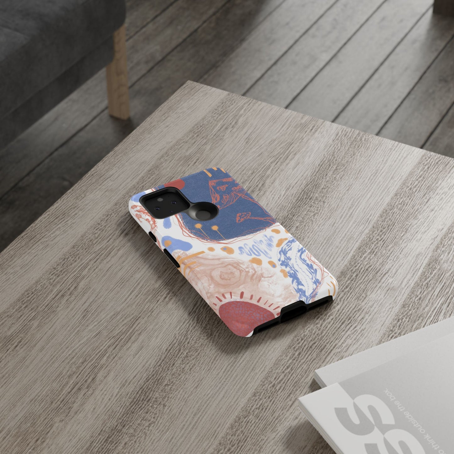 Artistic Phone Case with Abstract Design, Tough Phone Case, Unique Gift, Trendy Accessories, Modern Art Case, Stylish Tech Gear