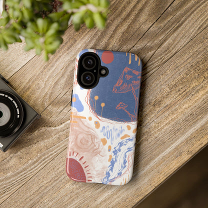 Artistic Phone Case with Abstract Design, Tough Phone Case, Unique Gift, Trendy Accessories, Modern Art Case, Stylish Tech Gear