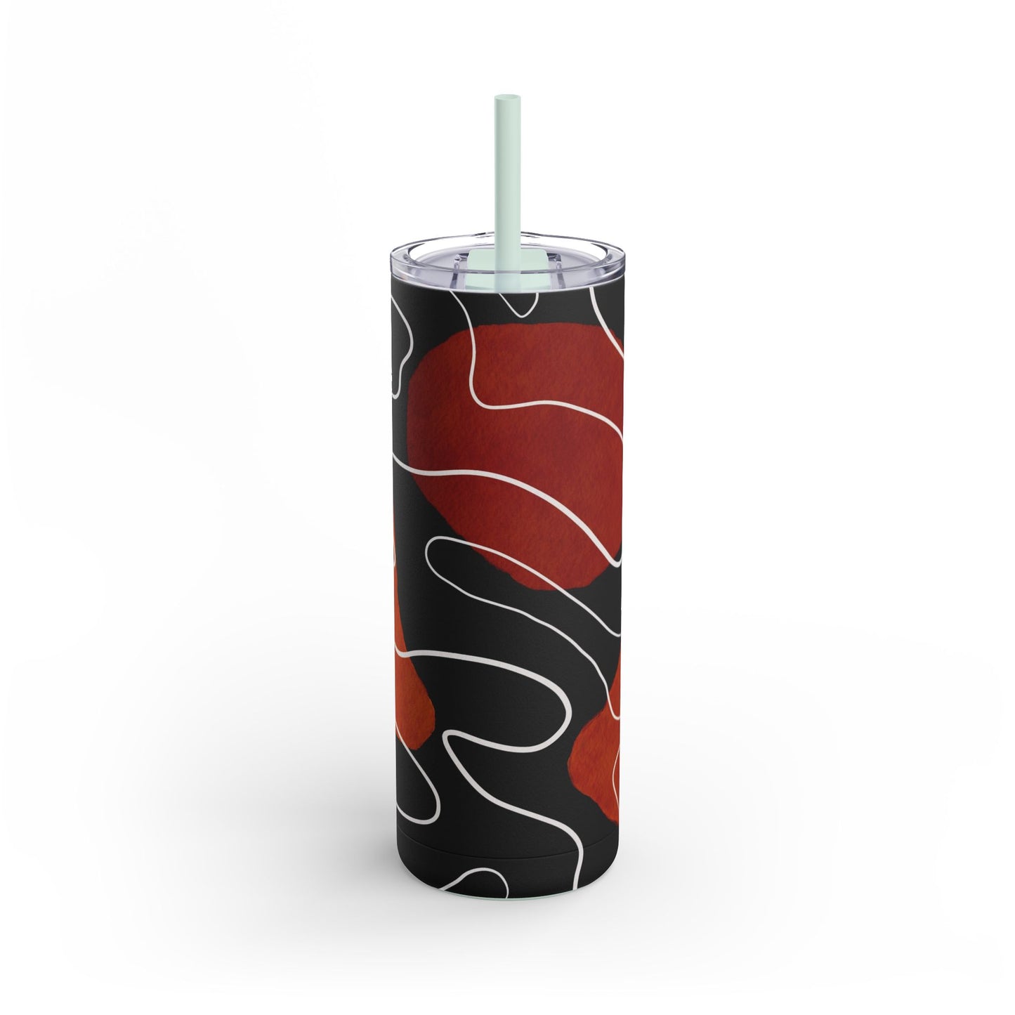 Stylish Matte Tumbler with Abstract Design, Perfect for Gifts, Travel, Coffee Lovers, Home Decor, and Reusable Drinkware