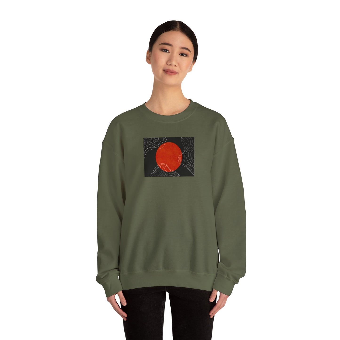 Minimalist Sunset Crewneck Sweatshirt, Cozy Unisex Sweater for Everyday Wear, Gift for Fall, Layering Essential
