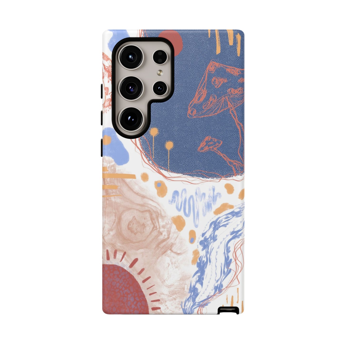Artistic Phone Case with Abstract Design, Tough Phone Case, Unique Gift, Trendy Accessories, Modern Art Case, Stylish Tech Gear