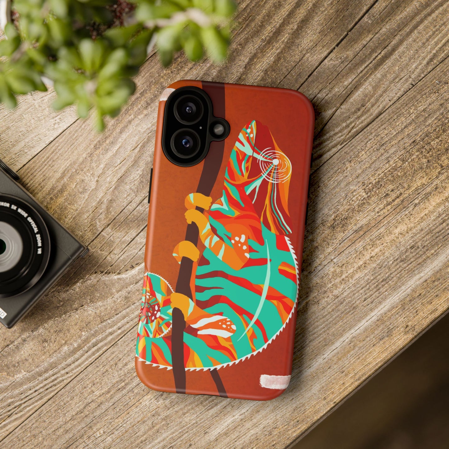 Chameleon Phone Case - Vibrant Artistic Design, Tough Cases for Animal Lovers, Unique Gift, Eco-Friendly Protection