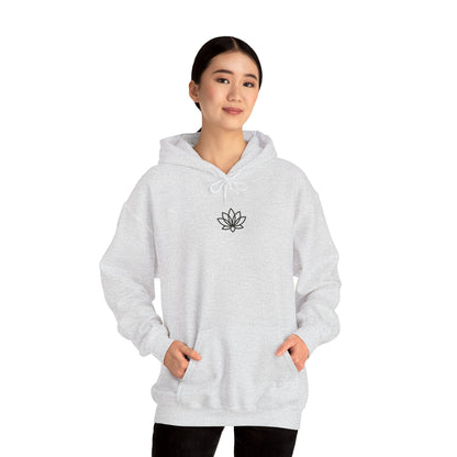 Lotus Flower Unisex Hoodie: Cozy Sweatshirt, Gift for Yoga Lovers, Meditation Apparel, Casual Streetwear, Nature-Inspired Wear, Artsy Collage, Cool Crewnecks