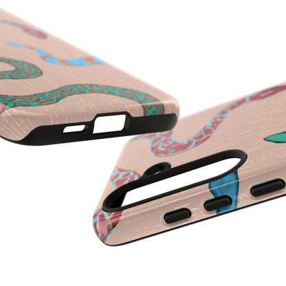 Colorful Snake Phone Case, Tough Phone Case, Unique Phone Cover, Animal Print Case, Gifts for Her, Trendy Accessories