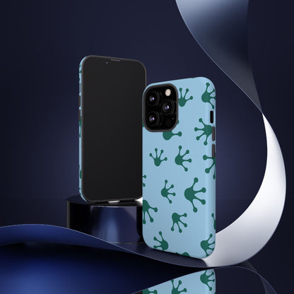 Frog Pattern Phone Case, Tough Cases for Nature Lovers, Unique Gift for Kids, Eco-Friendly Accessories, Stylish Cell Phone Cover, Cute Frog Print Pattern, Artsy Phone Cases