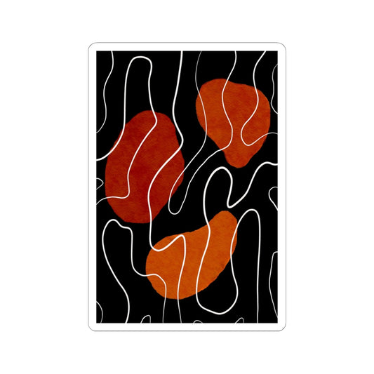 Abstract Art Kiss-Cut Stickers, Artistic Laptop Decals, Colorful Decor, Unique Gift, Trendy Wall Art