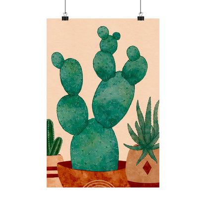 Cactus Art Print, Matte Vertical Posters, Botanical Decor, Green Home Art, Nature Wall Art, Gifts for Plant Lovers