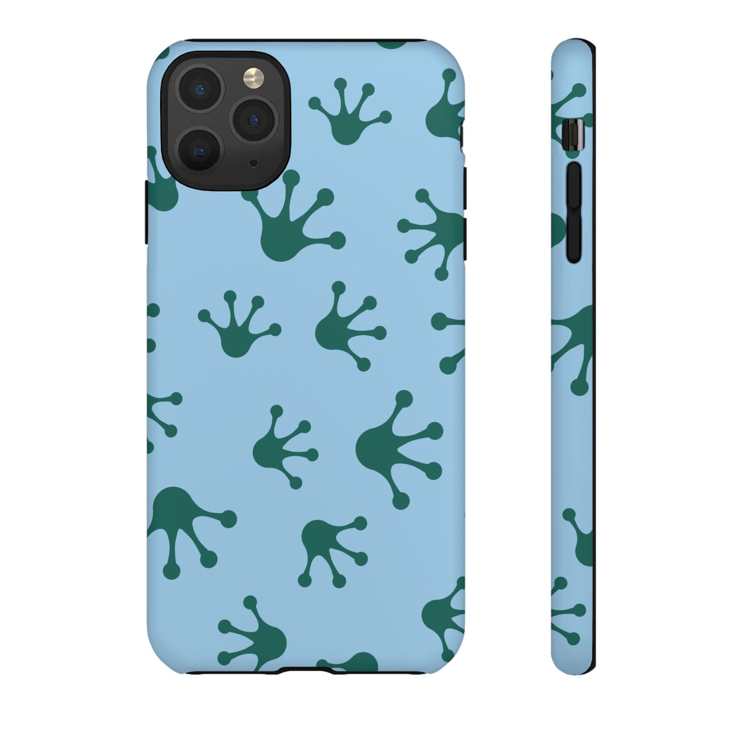 Frog Pattern Phone Case, Tough Cases for Nature Lovers, Unique Gift for Kids, Eco-Friendly Accessories, Stylish Cell Phone Cover, Cute Frog Print Pattern, Artsy Phone Cases