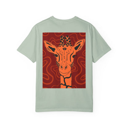 Vibrant Giraffe Graphic Tee, Unisex T-shirt, Gift for Animal Lovers, Casual Wear, Nature-Themed Apparel, Unique Graphic Shirt