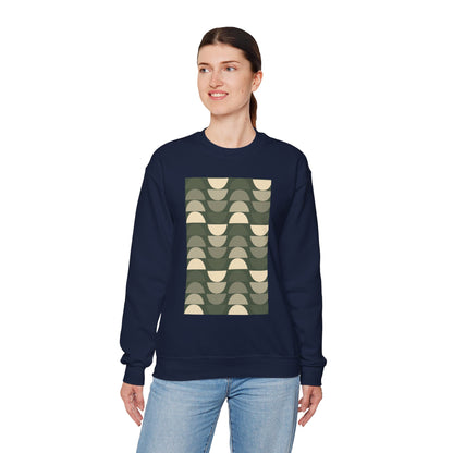 Stylish Geometric Crewneck Sweatshirt for Relaxed Vibes, Cozy Layer, Unisex Fashion Piece, Perfect Gift for Art Lovers, Casual Wear