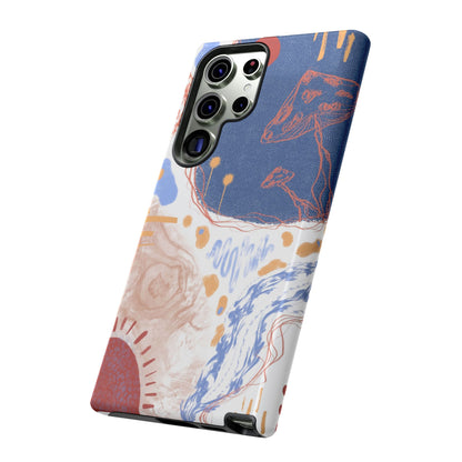 Artistic Phone Case with Abstract Design, Tough Phone Case, Unique Gift, Trendy Accessories, Modern Art Case, Stylish Tech Gear