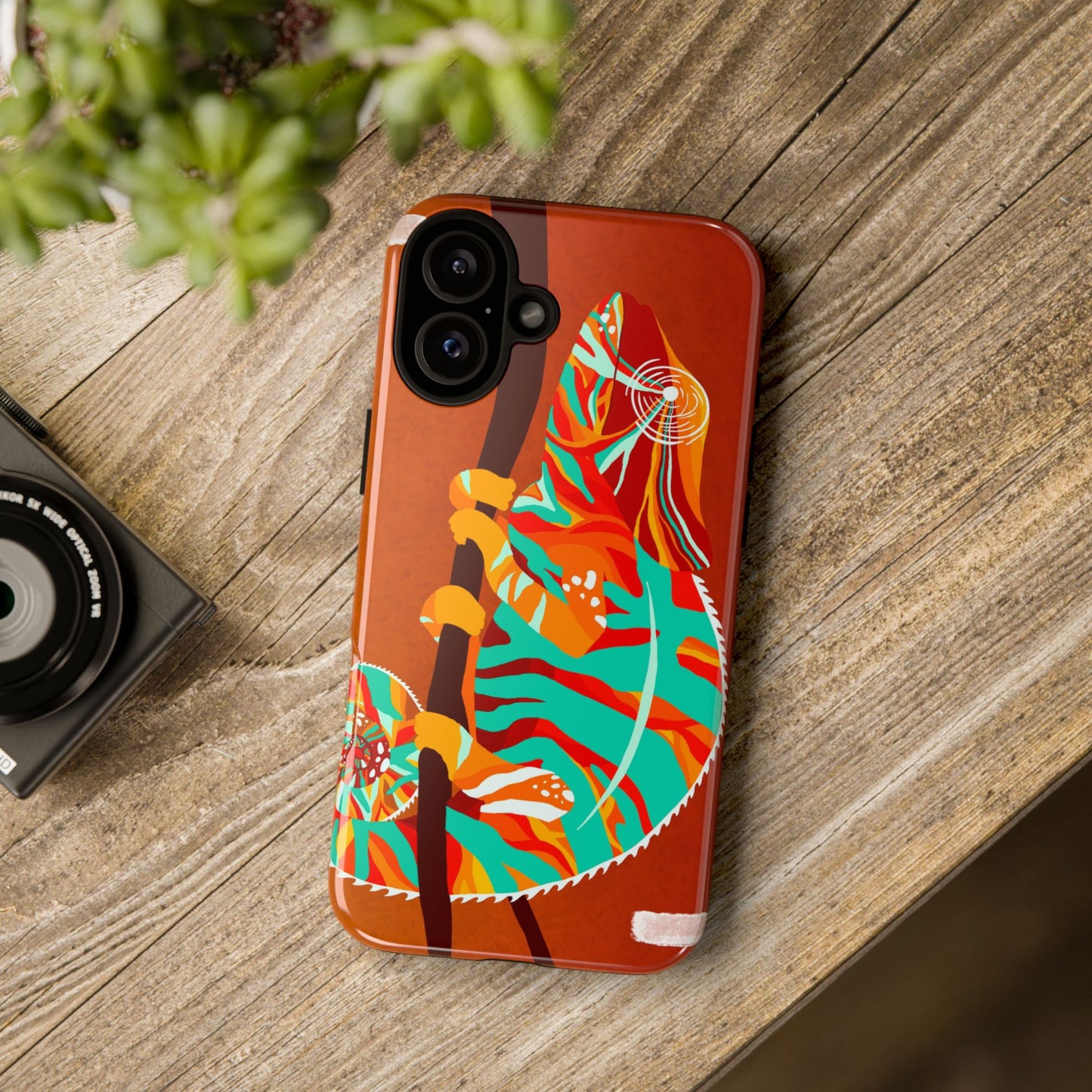 Chameleon Phone Case - Vibrant Artistic Design, Tough Cases for Animal Lovers, Unique Gift, Eco-Friendly Protection