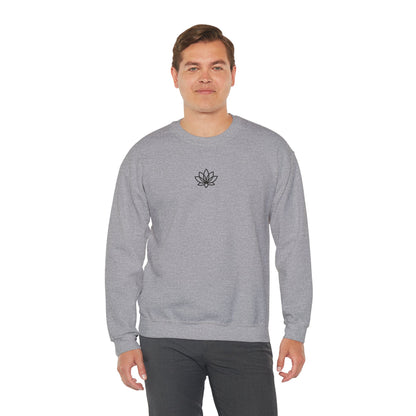 Lotus & Sun Graphic Sweatshirt, Relaxed Fit Crewneck, Perfect Gift for Spring, Cozy Fashion, Unisex Apparel, Gift for Him, Gift for Her, Fall Vibes, Autumn Crewneck