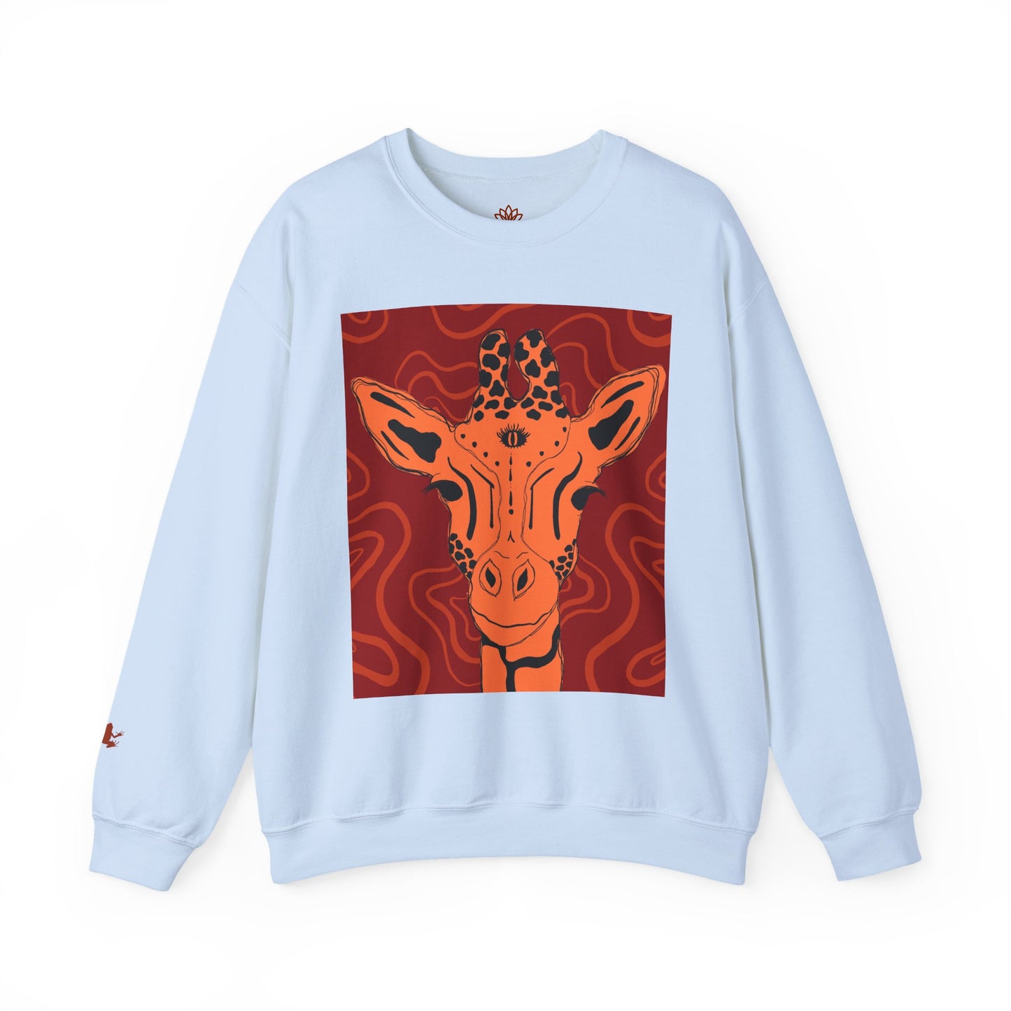 Giraffe Art Crewneck Sweatshirt, Cozy Giraffe Sweatshirt, Animal Lover Gift, Unique Sweatshirt for Friends, Cute Animal Apparel