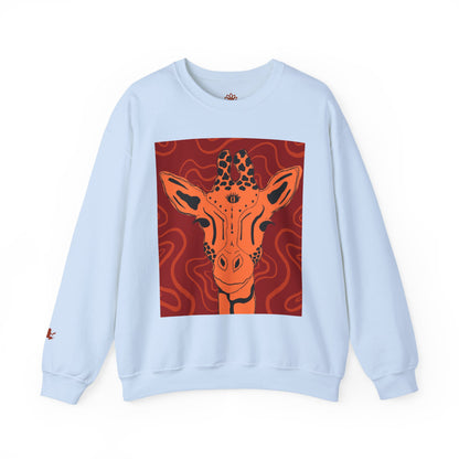Giraffe Art Crewneck Sweatshirt, Cozy Giraffe Sweatshirt, Animal Lover Gift, Unique Sweatshirt for Friends, Cute Animal Apparel