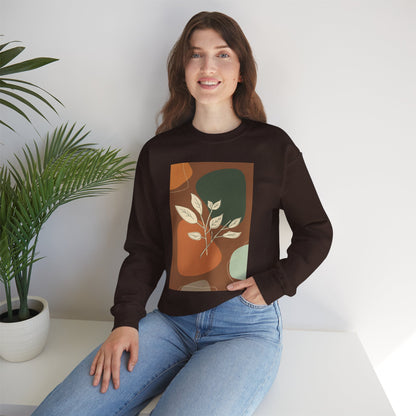 Botanical Print Crewneck Sweatshirt | Cozy Unisex Sweatshirt, Fall Fashion, Casual Wear, Gift for Her, Botanical Art