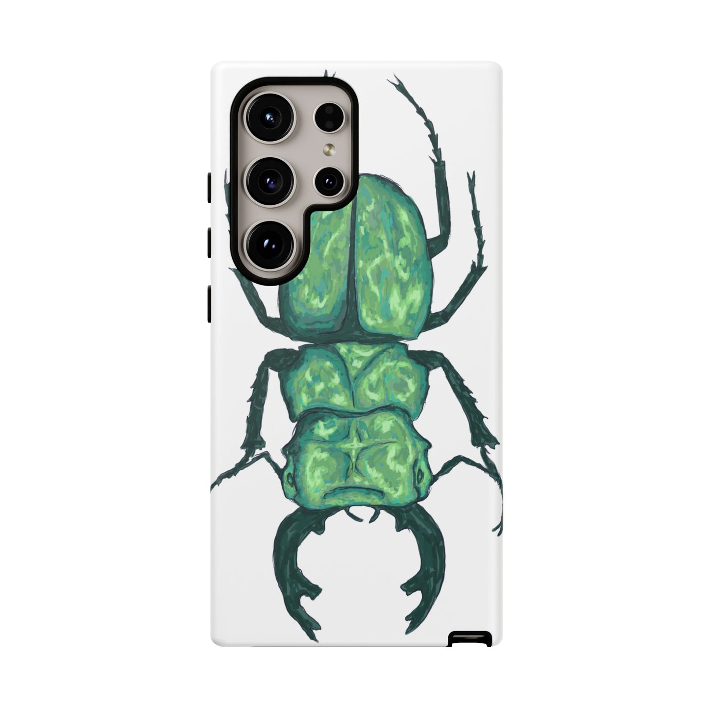 Green Beetle Phone Case - Tough Cases, Insect Lover Gift, Nature Lover Accessory, Unique Phone Cover, Eco-Friendly Design