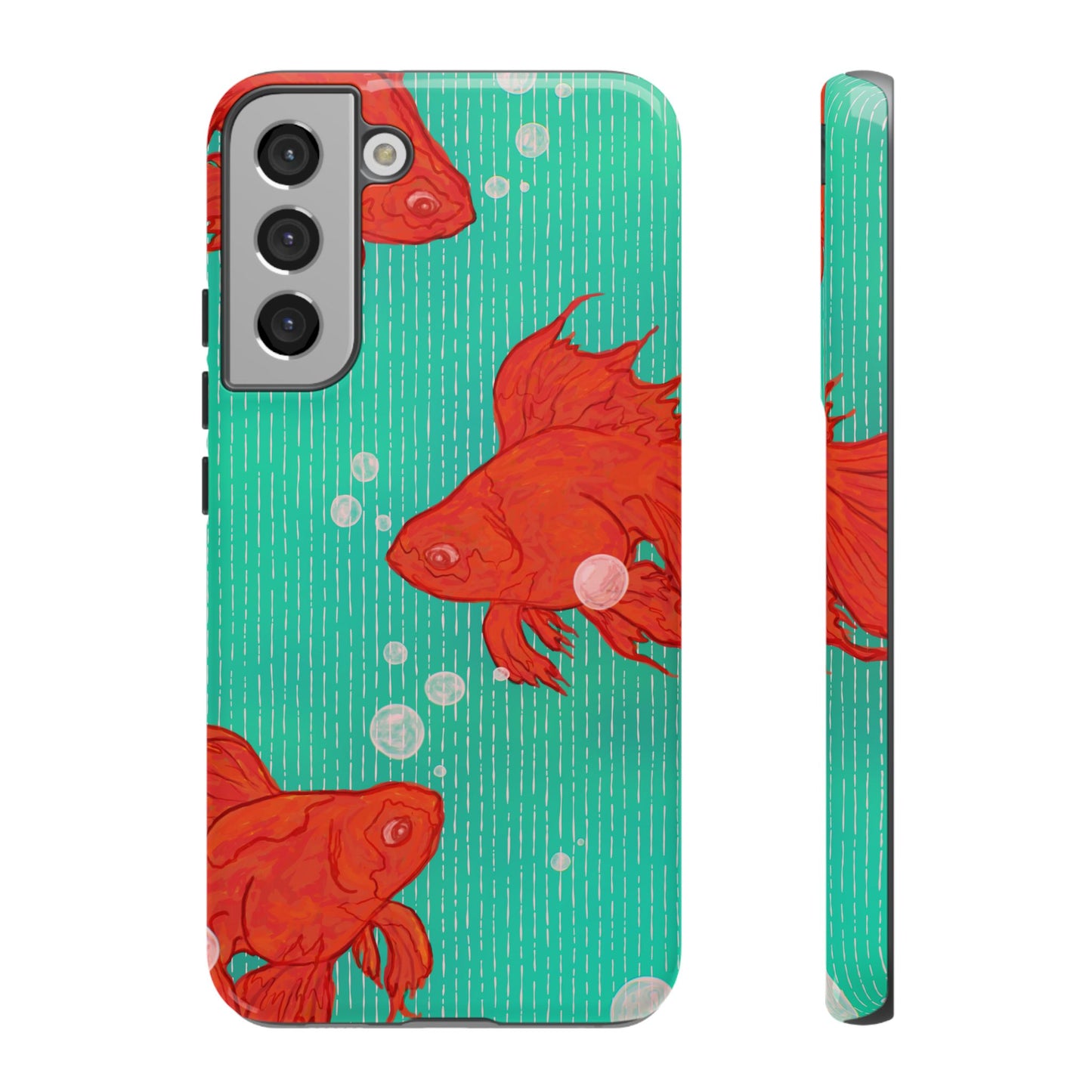 Vibrant Goldfish Phone Case, Colorful iPhone Cover, Ocean Vibe Accessory, Unique Gift for Fish Lovers, Cute Phone Cases
