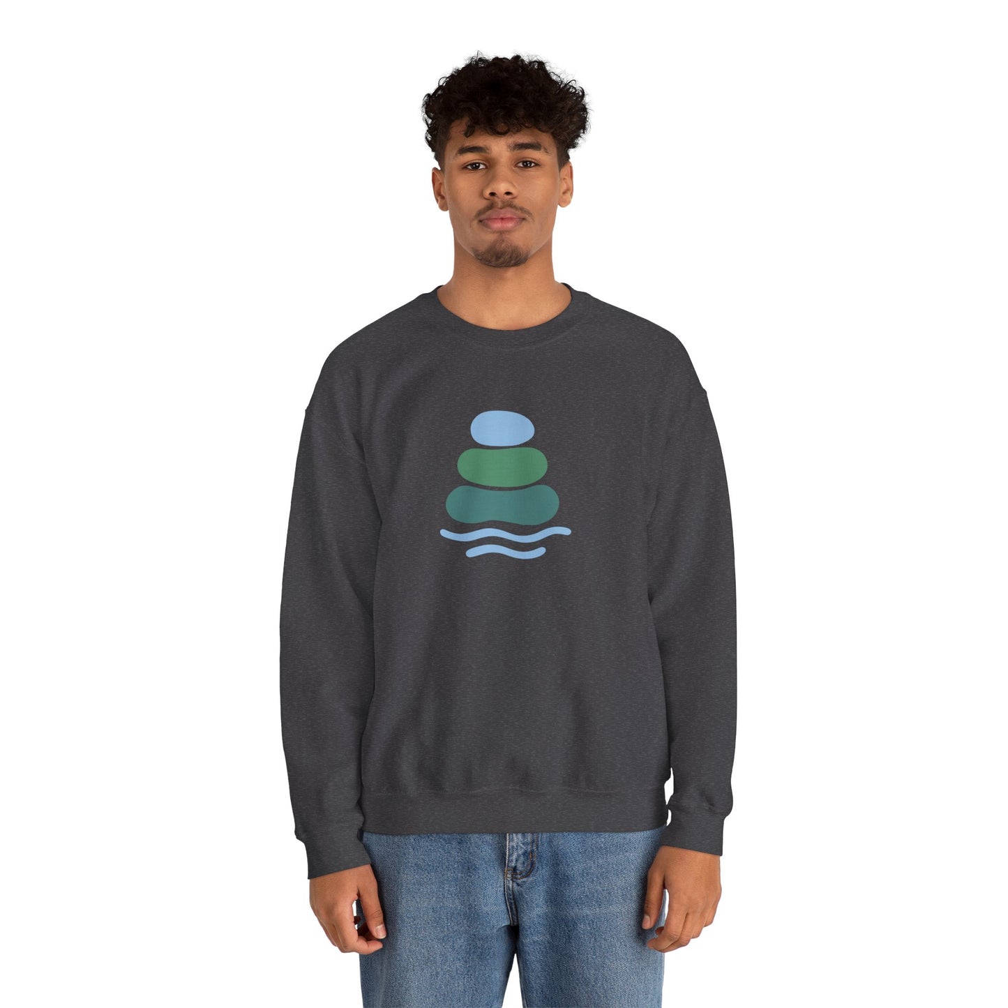 Serene Balance Crewneck Sweatshirt, Cozy Layering Piece, Casual Everyday Wear, Ideal for Relaxation, Gift for Mindfulness Enthusiasts