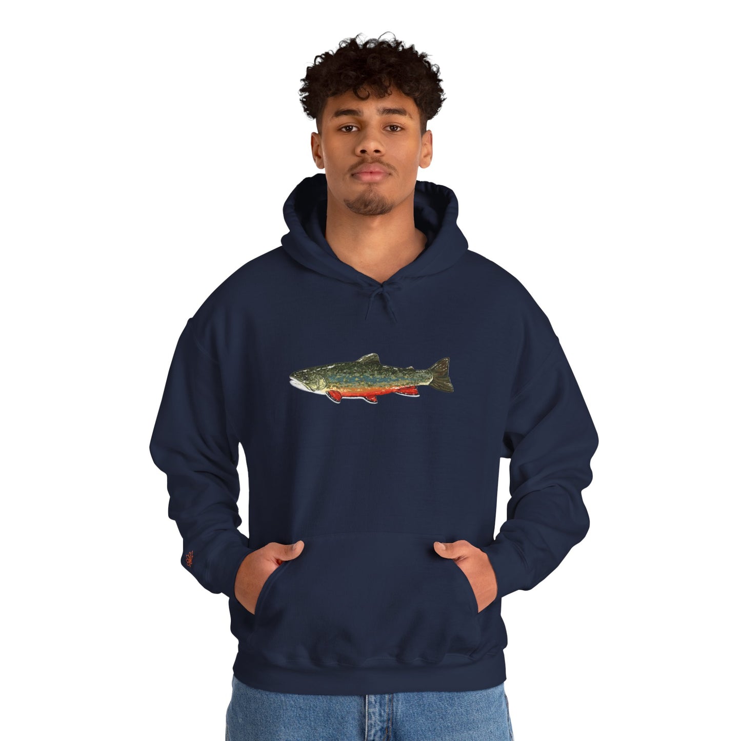 Trout Design Heavy Blend Hoodie, Fishing Gift, Outdoor Apparel, Comfortable Sweatshirt, Unisex Hoodie, Casual Fishing Wear