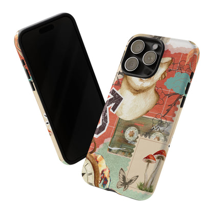 Artistic iPhone Case, Tough Cases with Vintage Design, Unique Phone Cover, Gift for Art Lovers, Protective Case for All Occasions, Vintage Collage Art