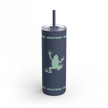 Zen Frog Skinny Tumbler, 20oz - Unique Drinkware for Nature Lovers, Eco-friendly Gift, Travel Cup, Summer Hydration, Stylish Reusable Cup