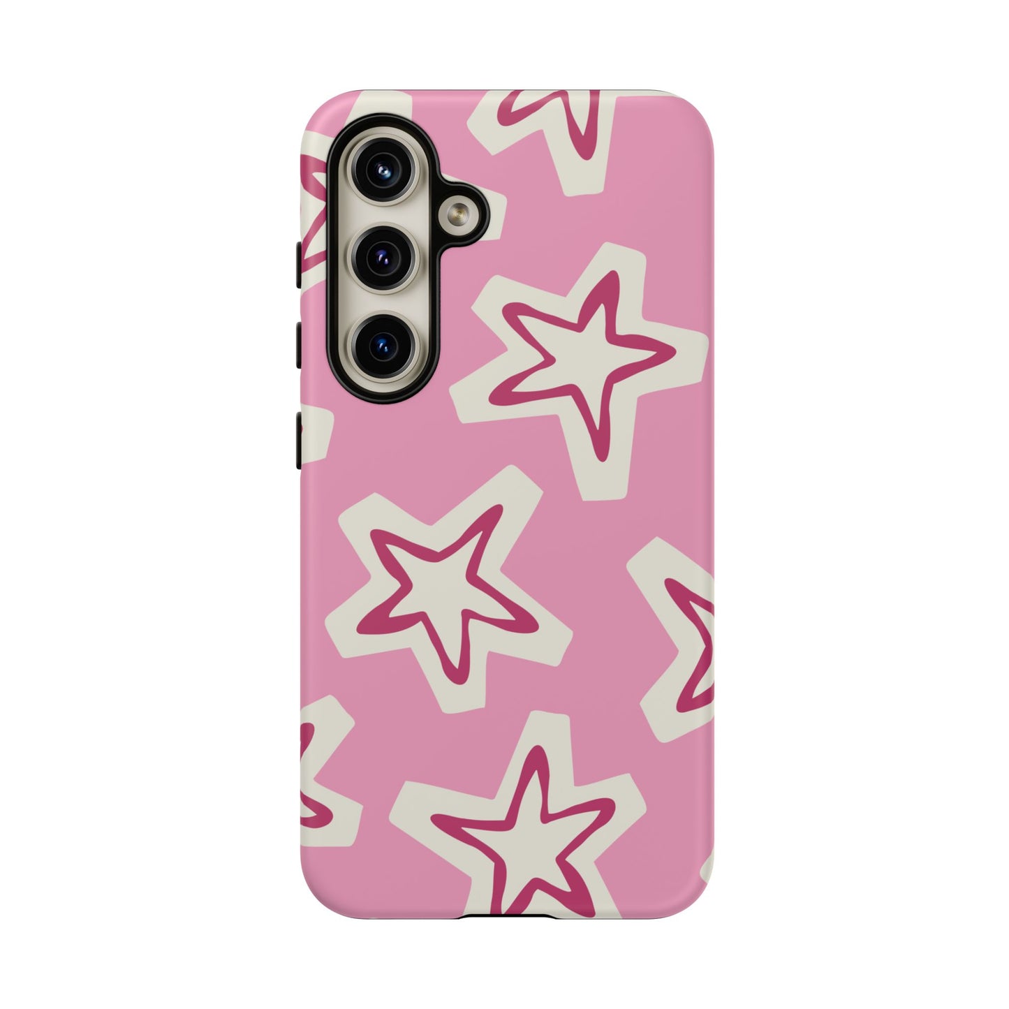 Starry Pink Phone Case | Tough Cases for Trendy Protection, Cute Gift, Fun Design, Holiday Match, Everyday Use