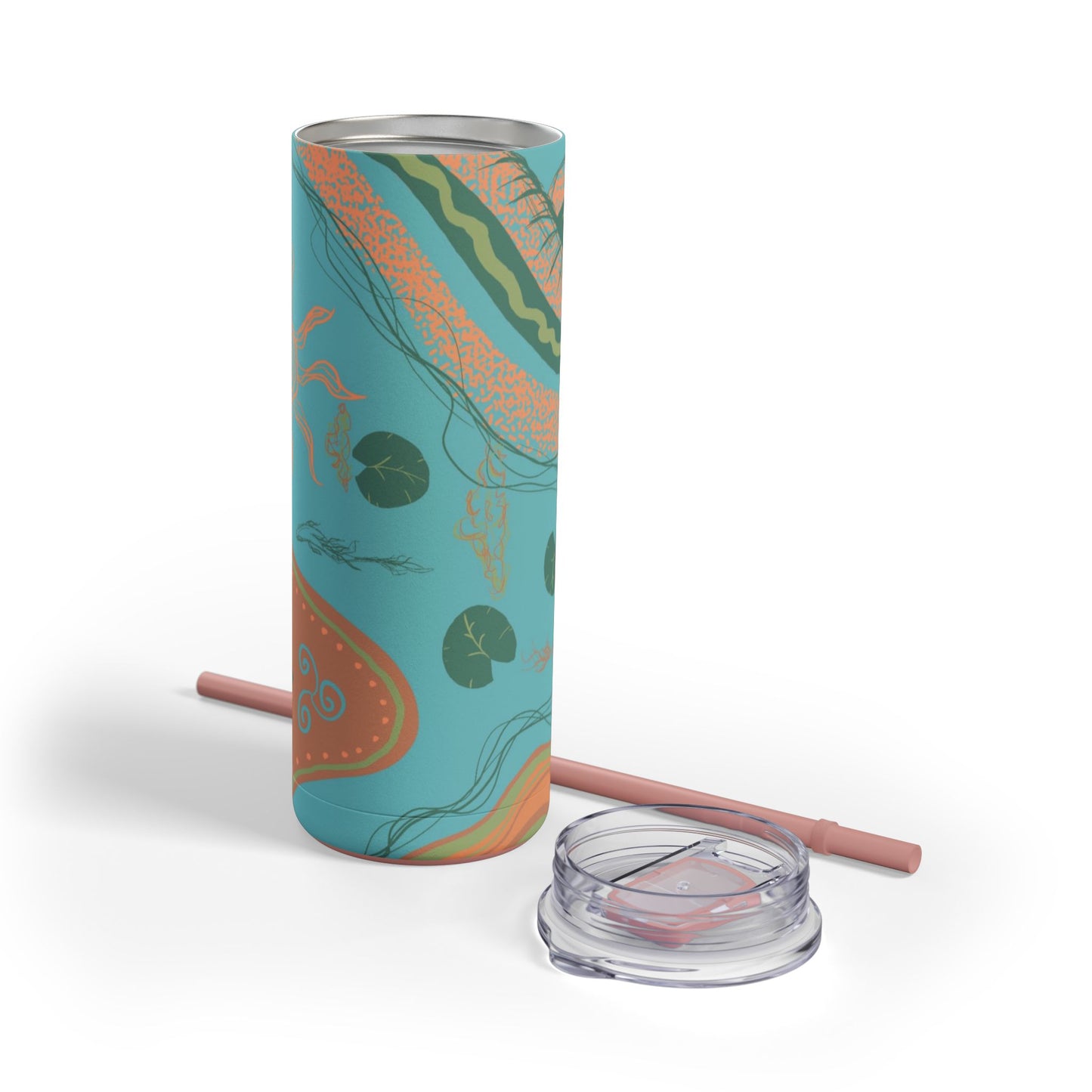 Vibrant Skinny Tumbler, Colorful Drinkware, Reusable Travel Mug, Eco-friendly Gift, Summer Hydration Cup, Stylish Beverage Container