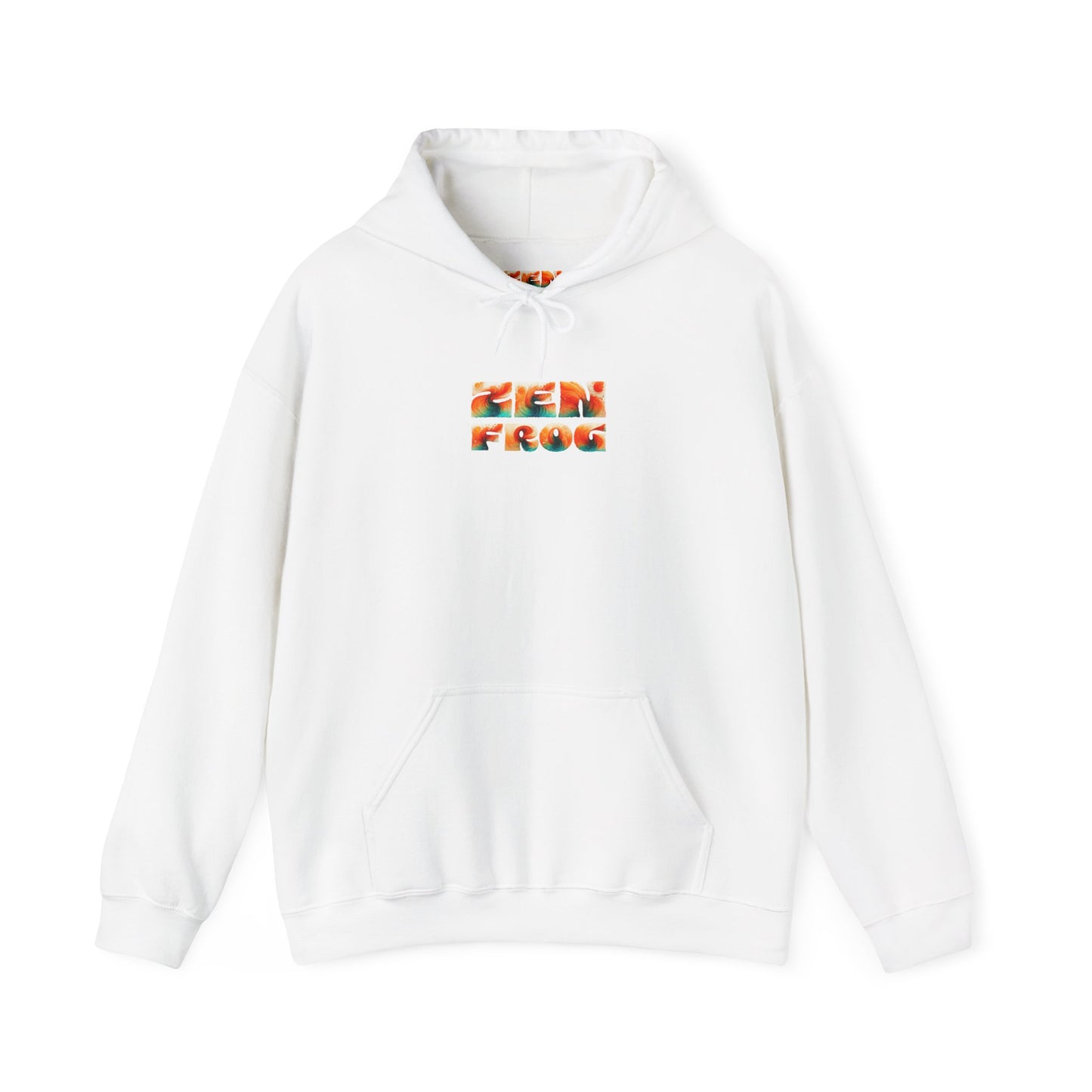 Zen Frog Hooded Sweatshirt - Cozy Unisex Hoodie, Casual Wear, Spring Fashion, Unique Gifts, Streetwear Style, Simple Moon Design, Gift for Him, Gift for Her