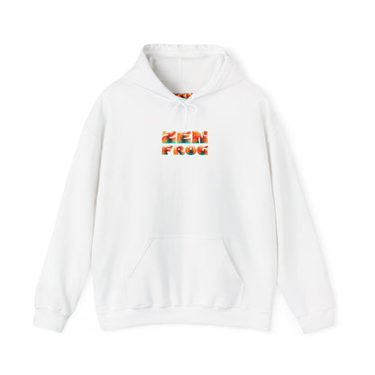 Zen Frog Hooded Sweatshirt - Cozy Unisex Hoodie, Casual Wear, Spring Fashion, Unique Gifts, Streetwear Style, Simple Moon Design, Gift for Him, Gift for Her