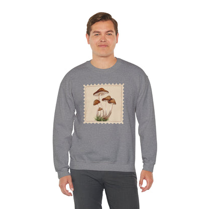 Mushroom Vibes Unisex Crewneck Sweatshirt - Cozy Fashion, Nature Lover Gift, Fall Outfit, Eco-Friendly Style, Perfect for Autumn, Artsy Sweatshirts, Premium, Nature-inspired Crewnecks