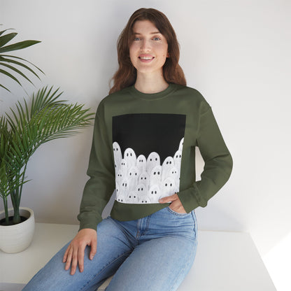 Painted Ghosts Crewneck | Cozy Sweatshirt, Perfect for Halloween, Fall, and Spooky Season