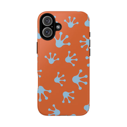 Frog Print Phone Case - Tough Cases, Orange Frog Design, Unique Gift, Fun Accessories, Vibrant Phone Cases, Cool Cases