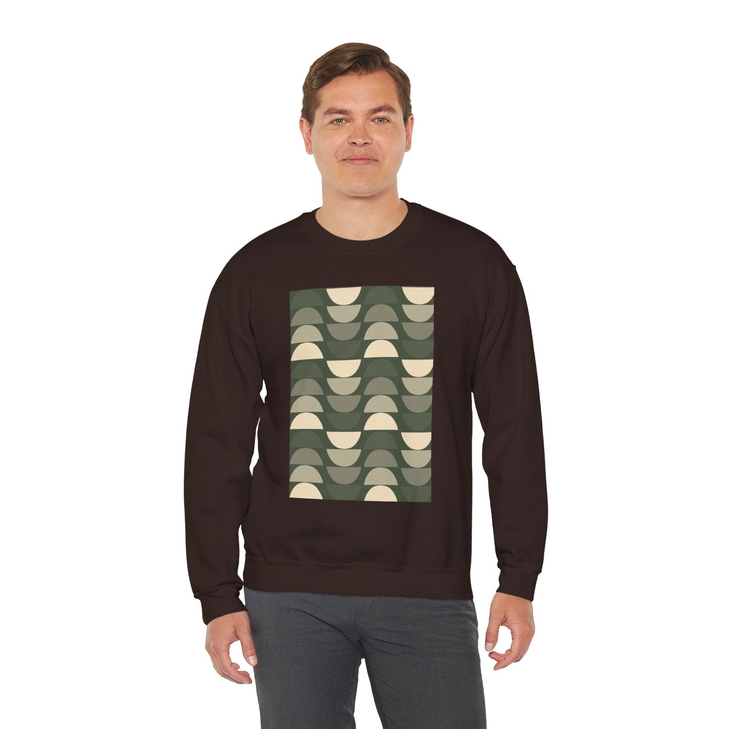 Stylish Geometric Crewneck Sweatshirt for Relaxed Vibes, Cozy Layer, Unisex Fashion Piece, Perfect Gift for Art Lovers, Casual Wear