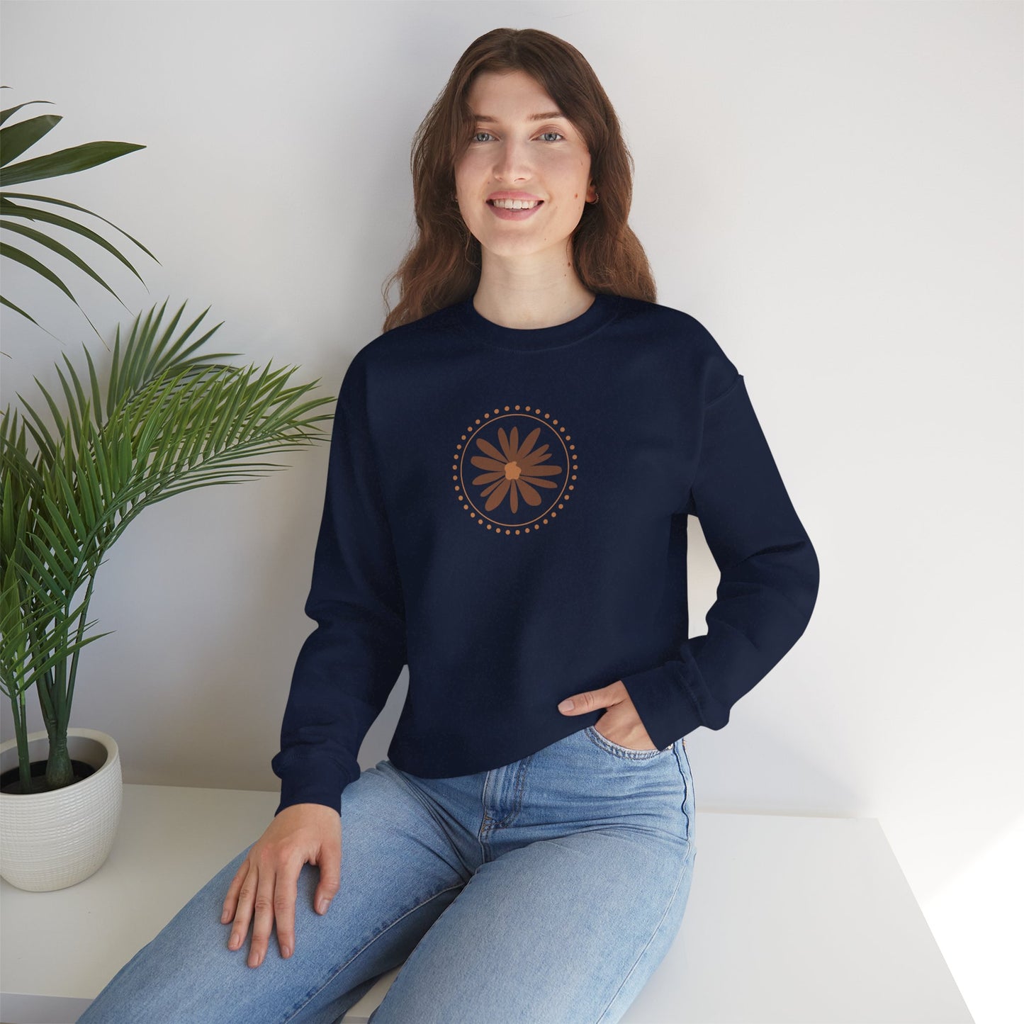 Floral Crewneck Sweatshirt, Cozy, Unisex, Gifts for Her, Casual Wear, Trendy Sweatshirt, Perfect for Fall
