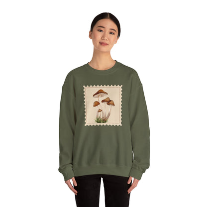 Mushroom Vibes Unisex Crewneck Sweatshirt - Cozy Fashion, Nature Lover Gift, Fall Outfit, Eco-Friendly Style, Perfect for Autumn, Artsy Sweatshirts, Premium, Nature-inspired Crewnecks