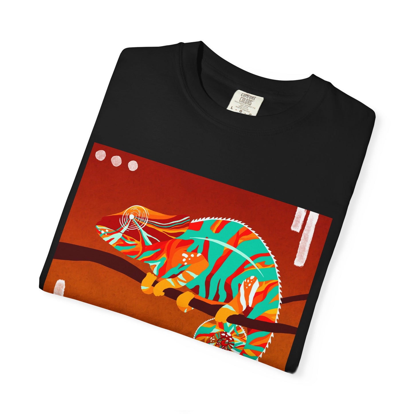 Vibrant Chameleon T-Shirt | Eco-friendly Fashion Tee, Unisex Graphic Tee, Animal Lover Shirt, Gift for Nature Enthusiasts