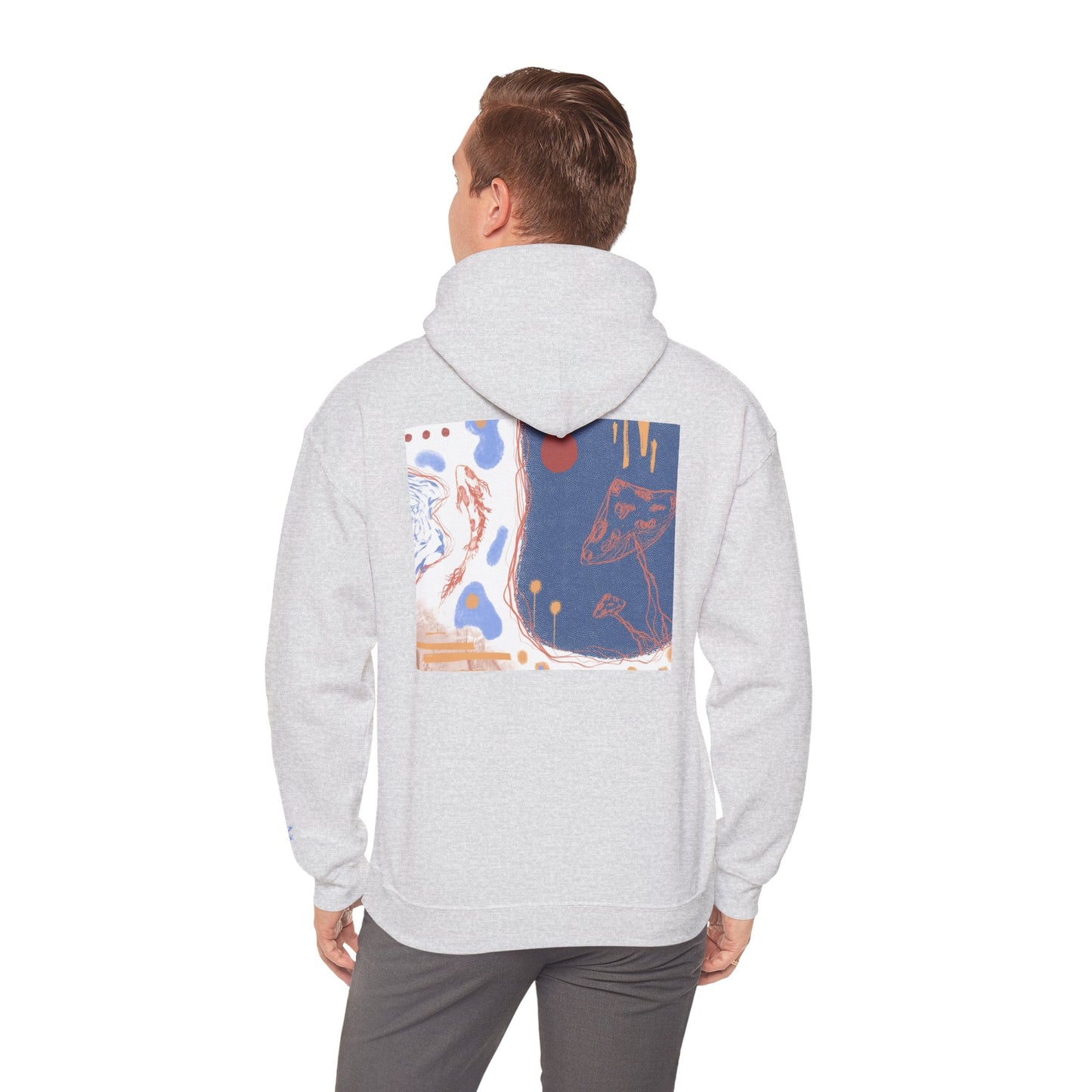 Artistic Unisex Hooded Sweatshirt - Cozy Streetwear for Comfort, Gift for Art Lovers, Perfect for Fall, Casual Style