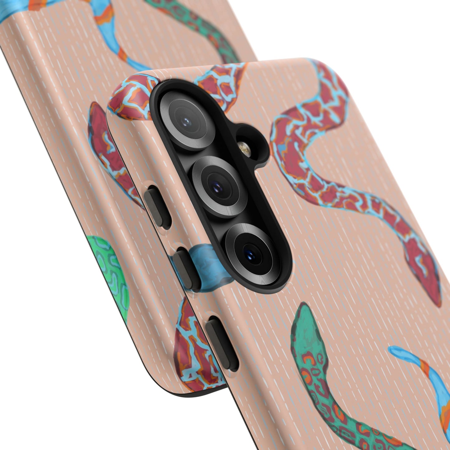 Colorful Snake Phone Case, Tough Phone Case, Unique Phone Cover, Animal Print Case, Gifts for Her, Trendy Accessories